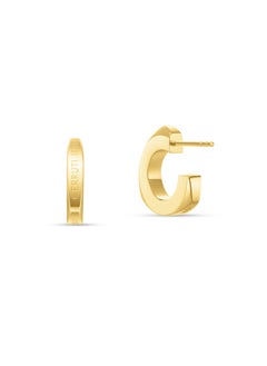 CERRUTI 1881 Giulia Gold Plated Crystal Embedded Triangular with Signature 'C' Design Earrings for Women  - Image 3