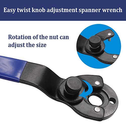 Seamaka Universal Grinder Spanner Wrench with 4 Pcs 5/8-11 Shaft Nut, Fit 4.5"-7" Grinders - O-K-023-LM - Image 5