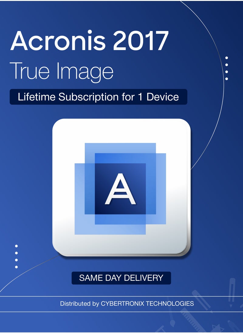 Acronis  - Acronis True Image 2017 Key | Lifetime Subscription for 1 Device | Digital License | SAME DAY DELIVERY - Image 1