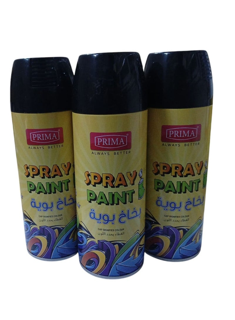 3 Pieces Spray Paint Black