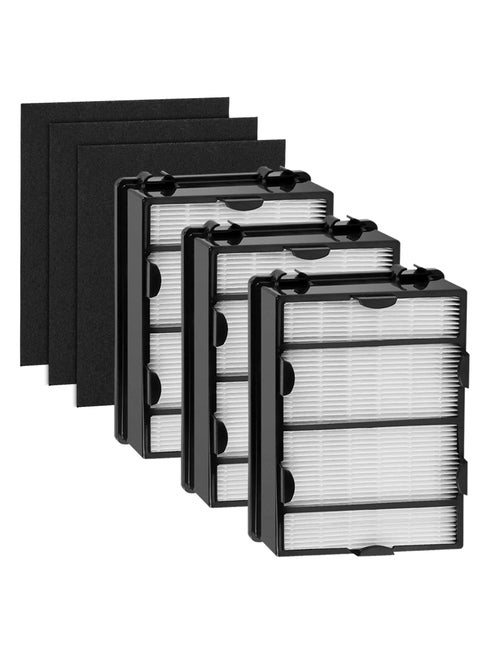 HAPF600 HEPA Filter Replacement for Holmes Air Purifier Filter B  Compatible with HAPF8650 HAP615 HAP625 HAP650 HAPF600DU2 3 HEPA Filters  3 Carbon Prefilters