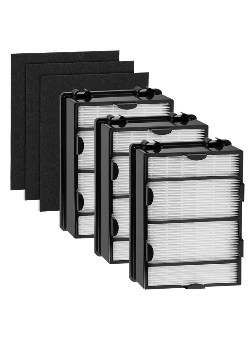 APPLIANCEMATES - HAPF600 HEPA Filter Replacement for Holmes Air Purifier Filter B  Compatible with HAPF8650 HAP615 HAP625 HAP650 HAPF600DU2 3 HEPA Filters  3 Carbon Prefilters - Image 1