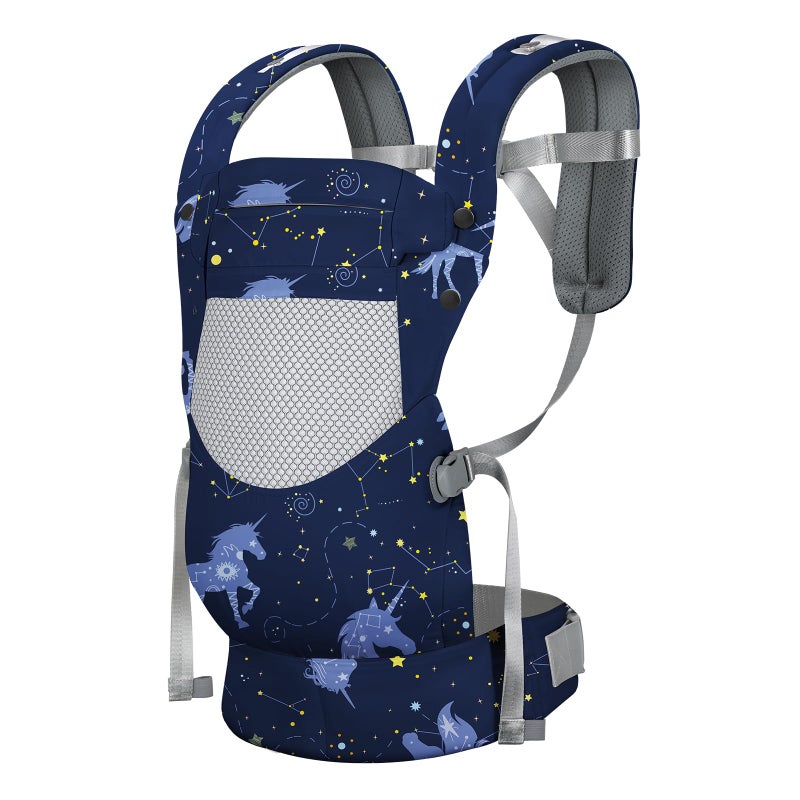 YooxArmor Baby Carrier Ergonomic Cozy Breathable Lightweight Infant Carriers for 766lbs with Lumbar Support Easy to Wear Hands Free Embrace Toddlers Carrier for 336 Months Unicorn - Image 2