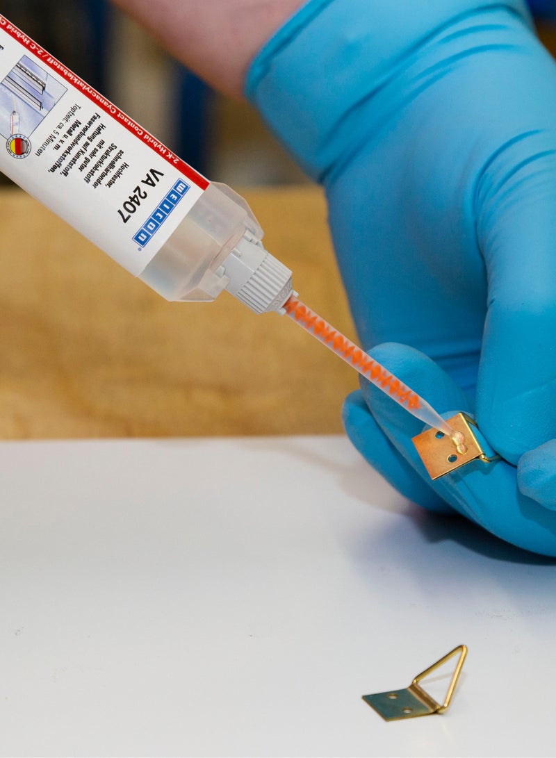 Weicon VA 2407 Cyanoacrylate Adhesive | 50 g | Structural Adhesive | 2C Instant Adhesive Double Syringe, For Plastics and Metal - Image 2