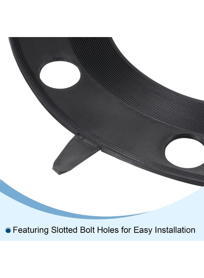 Biella جوان مطاطي كامل الوجه بحجم 4"X 3 مم لأنبوب DN100، 8 ثقوب براغي، غسالة مسطحة سوداء - Image 2