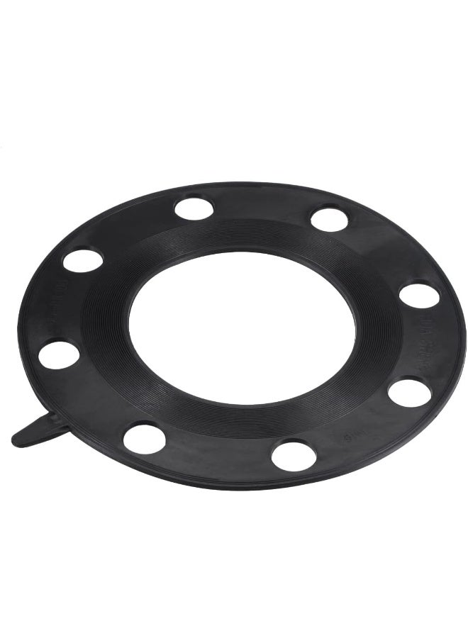 Biella جوان مطاطي كامل الوجه بحجم 4"X 3 مم لأنبوب DN100، 8 ثقوب براغي، غسالة مسطحة سوداء - Image 5