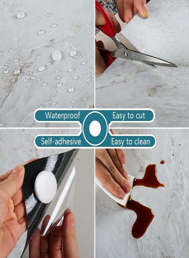 Arkit Self-Adhesive Floor Wall Sticker for Kitchen Bathroom PVC Waterproof Wall Floor Tile | Waterproof/Oilproof Wall Sticker, Wall Décor | Flooring Peel and Stick Tiles (WHITE, 8) - Image 4