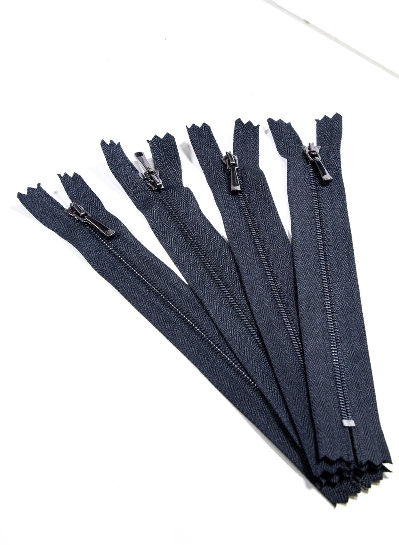 Premium Metal Zipper No.1 - 4pcs - 15cm Heavy-Duty Zippers for Sewing, Crafts & Fashion Accessories (Black+Black) - Image 4