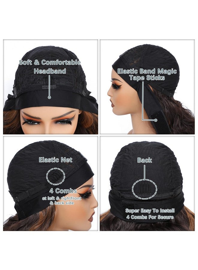 إكس كوكو باروكة شعر مستعار طويل مموج من xccoco للنساء، باروكة شعر مستعار أسود مع تسليط الضوء على أشقر بني، باروكة شعر مستعار بكثافة 200%، يمكن ارتداؤها والذهاب بها بدون غراء، باروكة شعر مستعار صناعي طويل للنساء للاستخدام اليومي في الحفلات - Image 4