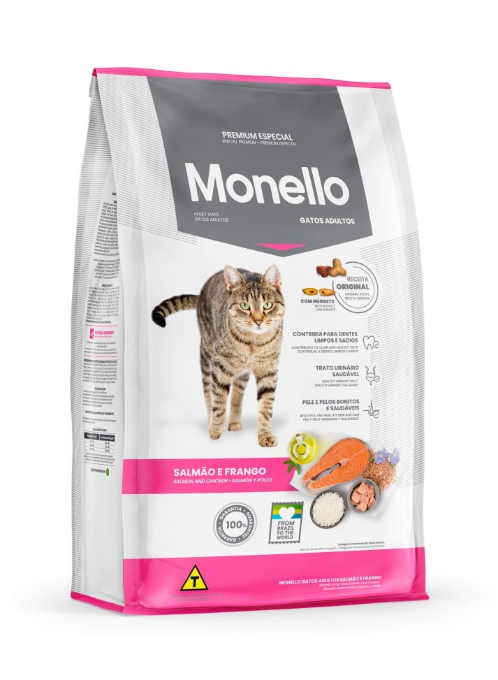 Monello Adult Cat Mix (Salmon and Chicken Flavor) 1KG - Image 1