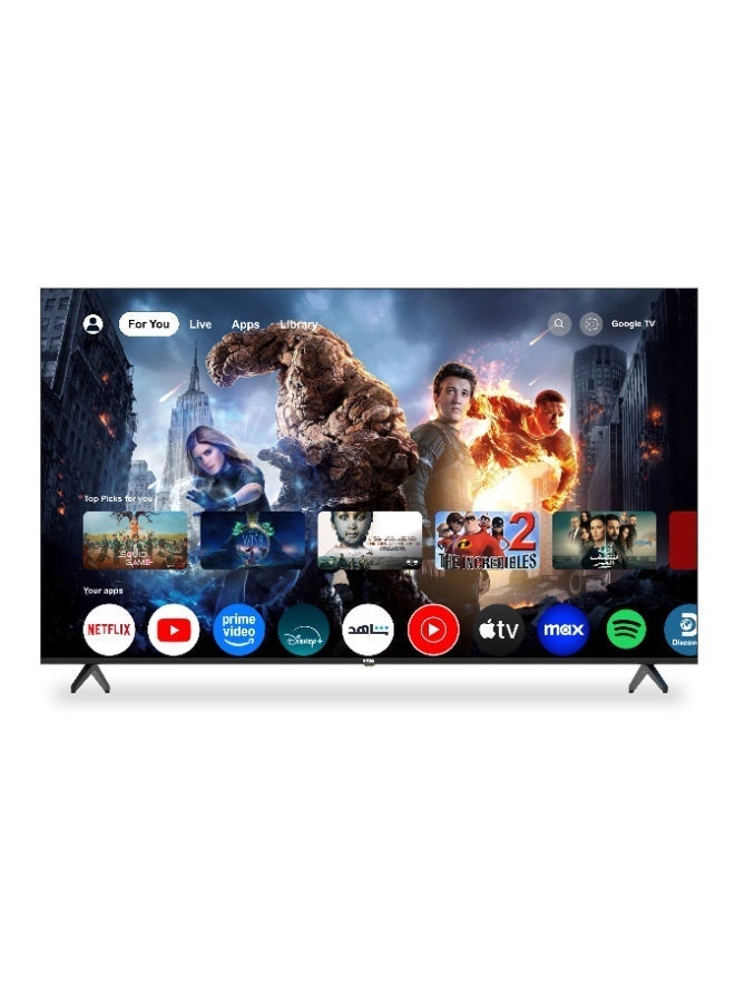 فيسيو تلفزيون فيسيو 85 بوصة 4K ذكي، واجهة جوجل (Google TV)، ريموت صوتي مع مساعد جوجل، وحامل جداري مجاني - أسود [85VSS22G] - Image 2