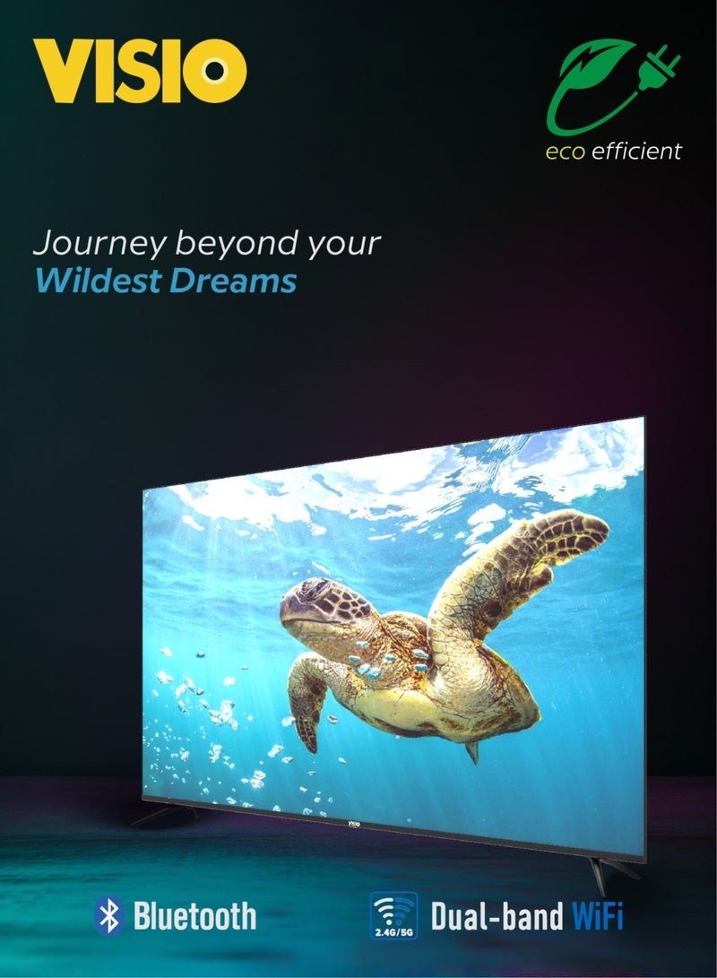 فيسيو تلفزيون فيسيو 85 بوصة 4K ذكي، واجهة جوجل (Google TV)، ريموت صوتي مع مساعد جوجل، وحامل جداري مجاني - أسود [85VSS22G] - Image 3