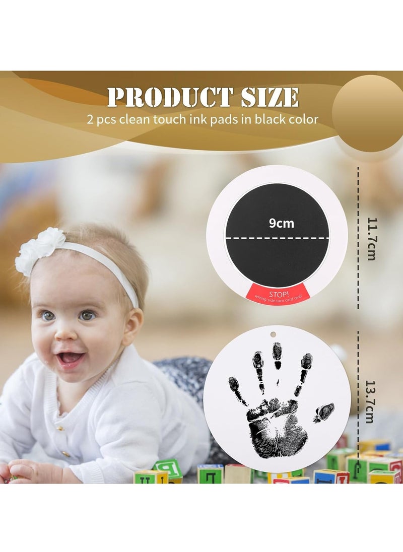 Generic Inkless Hand and Footprint Kit - Ink Pad for Baby Hand and Footprints - 2Pcs Clean Touch Ink Pads with 6 Imprint Cards, Doesn’t Touch Skin, Inkless Print Kit Safe Non-Toxic for Newborn Baby, Family  - Image 4