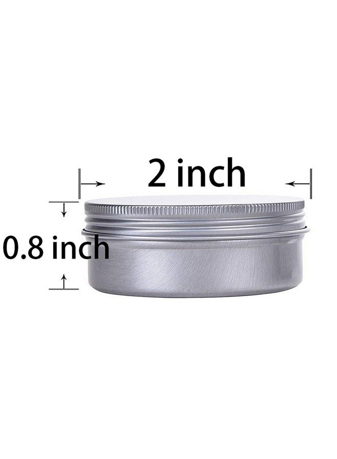 Hulless Silver 1 Ounce Aluminum Tin Jar Refillable Containers 30ml Aluminum Screw Lid Round Tin Container Bottle for Cosmetic,Lip Balm, Cream, 30 Pcs - Image 2