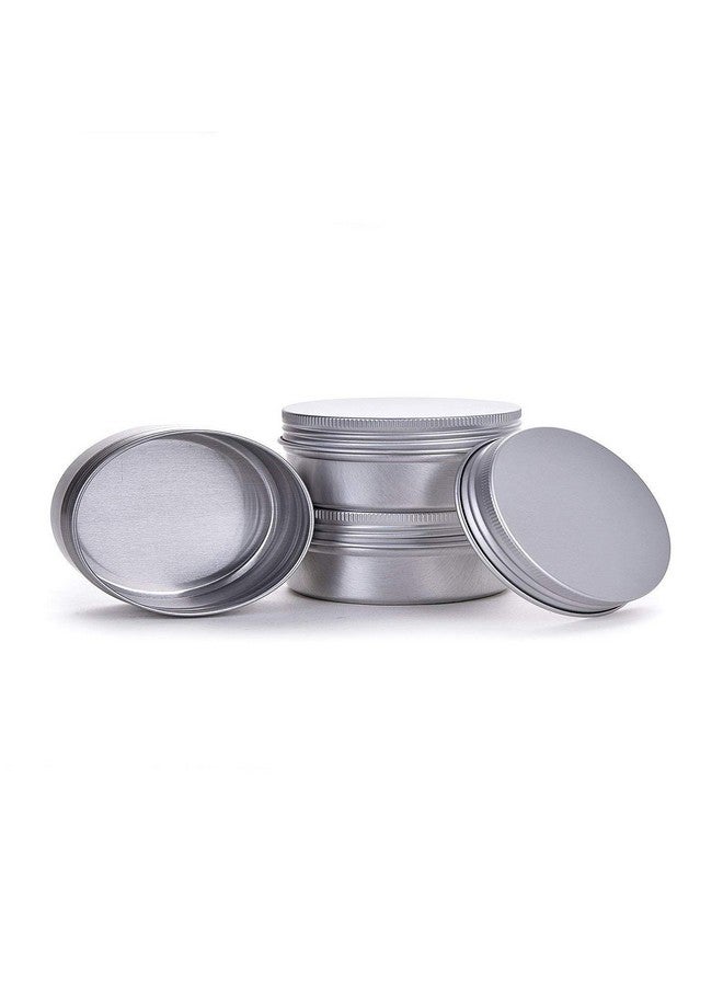 Hulless Silver 1 Ounce Aluminum Tin Jar Refillable Containers 30ml Aluminum Screw Lid Round Tin Container Bottle for Cosmetic,Lip Balm, Cream, 30 Pcs - Image 5