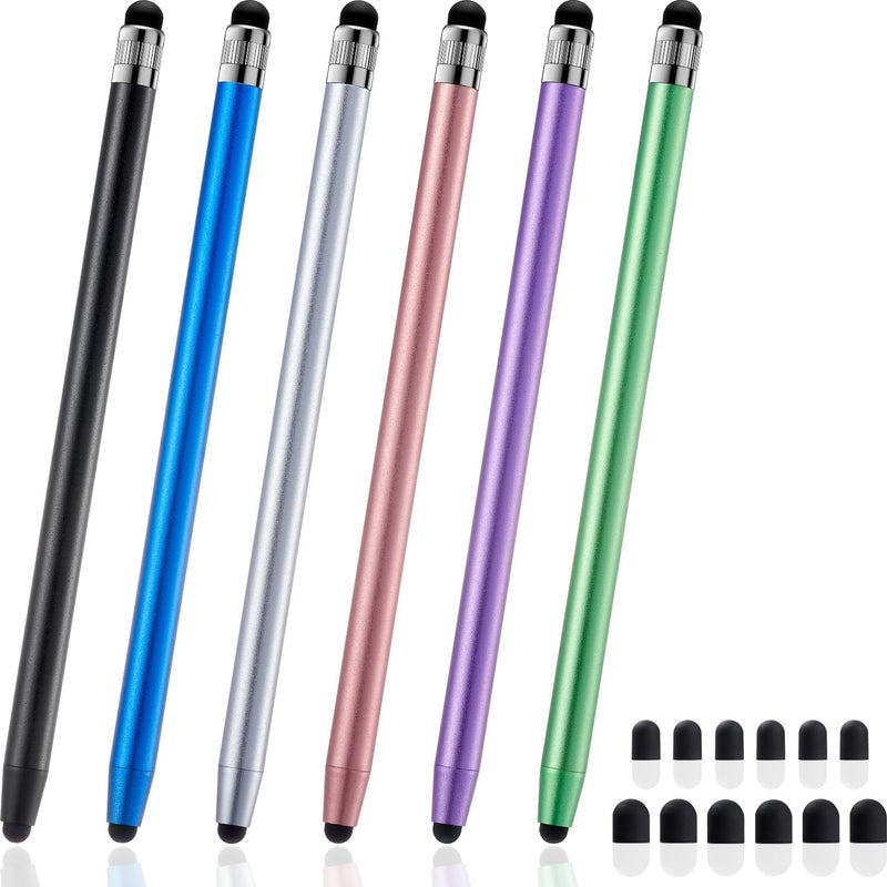 تشاو كيو قلم Stylus للشاشات التي تعمل باللمس، من ، 6 قطع عالية الحساسية والدقة، مناسب لأجهزة iPad وiPhone وAndroid وجميع أنواع الشاشات التي تعمل باللمس. - Image 1