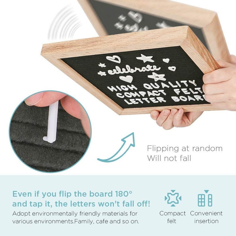 Womdee Felt Letter Board - 690 Letters, Bonus Cursive Words, 10X10 Board With Stand, Sorting Tray, Wall Mount, Gift Box - Image 2