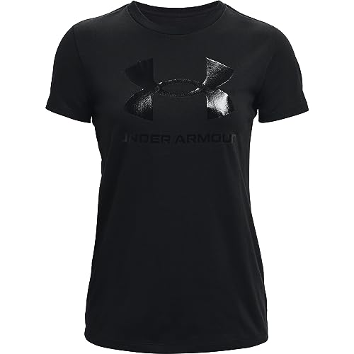 Under Armour Womens Live Sportstyle Graphic Short Sleeve Crew Neck T-Shirt , Black (002)/Black , Large - Image 4
