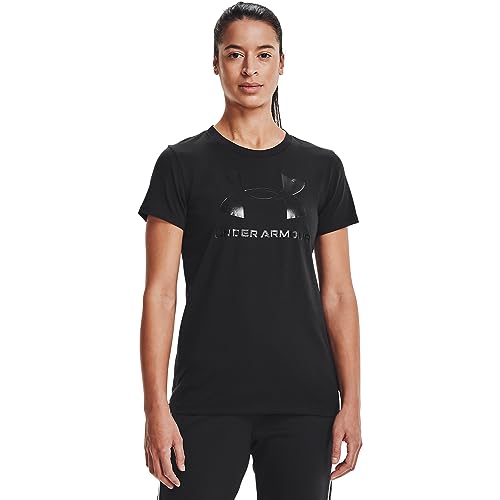 Under Armour Womens Live Sportstyle Graphic Short Sleeve Crew Neck T-Shirt , Black (002)/Black , Large - Image 1