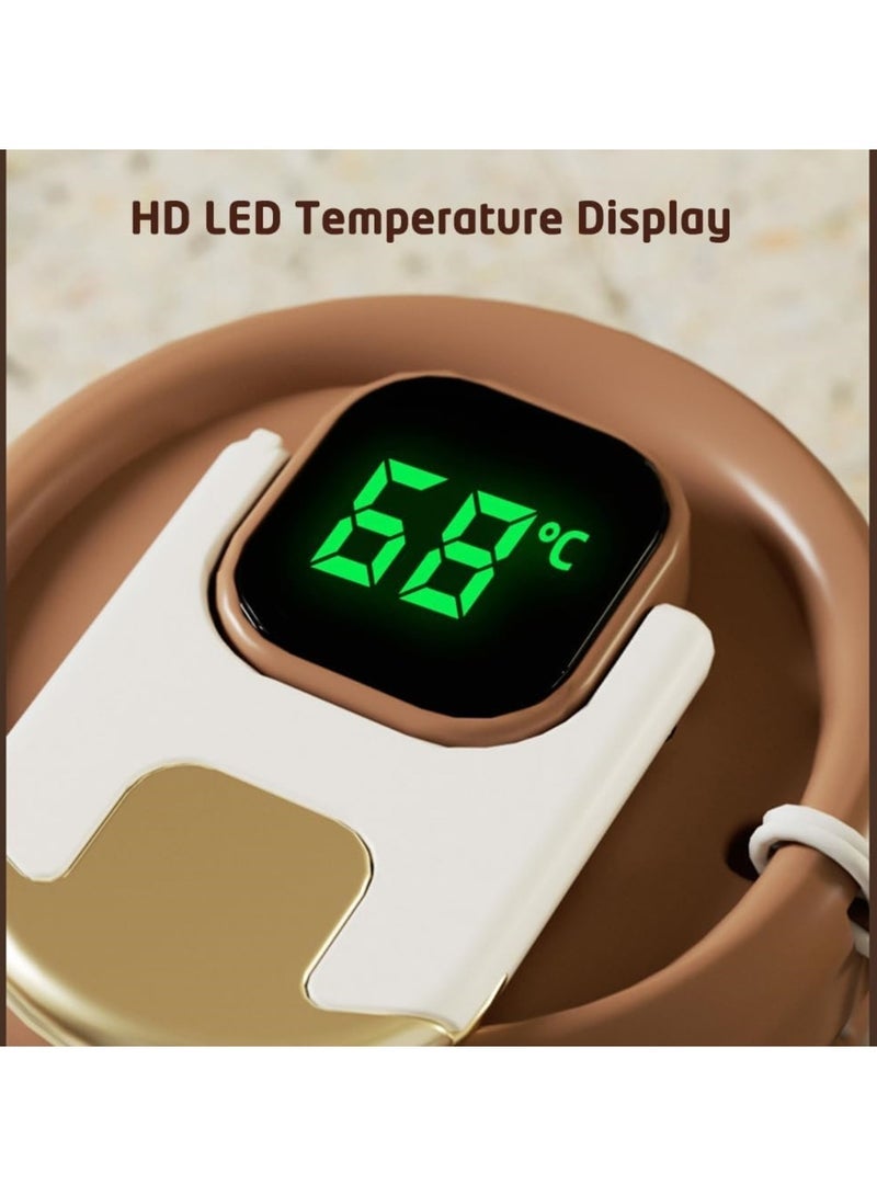 general 410ml Smart Coffee Thermos Cup Stainless Steel Double Wall Vacuum Leak-Proof Office Cup with Lid Temperature Display Water Cup - Image 3