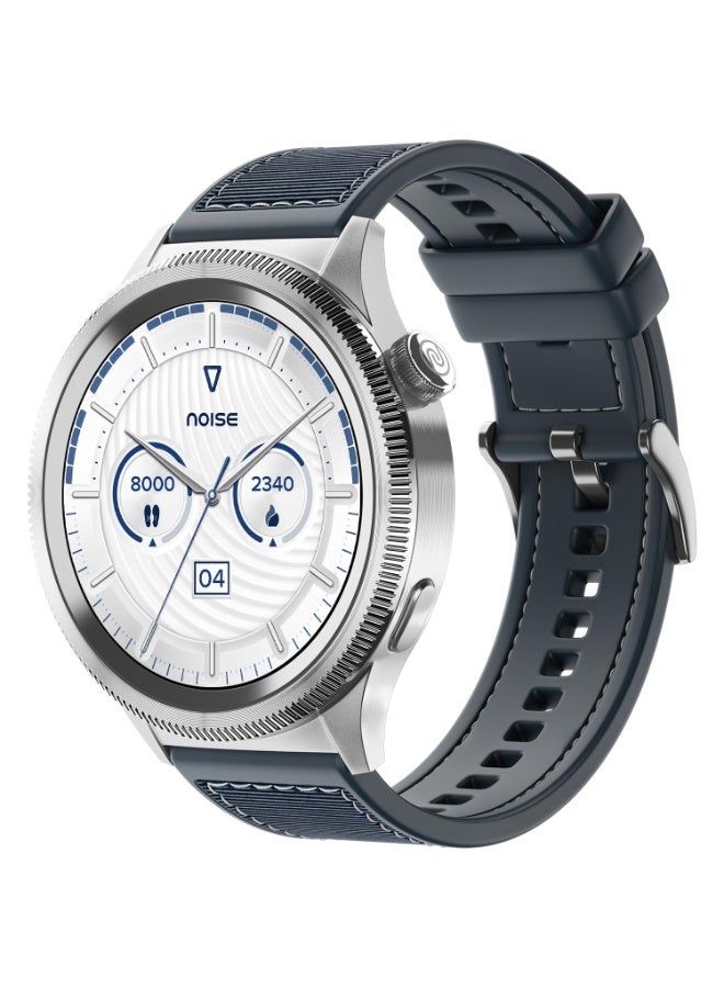 Watch Noise Newly Launched Halo 2 Smart Watch 1st Ever Functional Rotating Dial (Axe-Cut Bezel), 1.43" AMOLED, Stainless Steel Build, Custom Transition Effects, BT Calling, Health Suite (Midnight Alloy) - Image 1