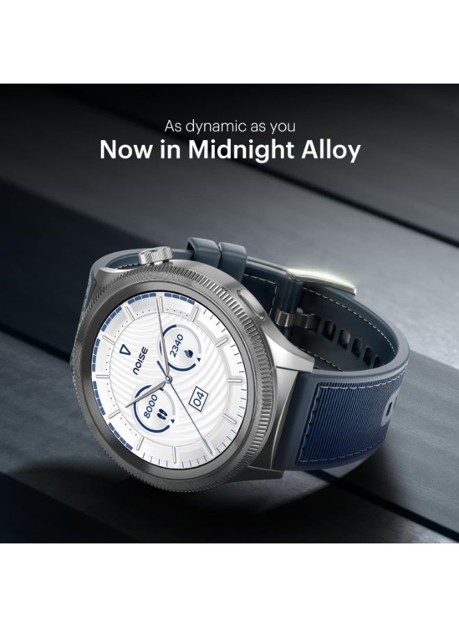 Watch Noise Newly Launched Halo 2 Smart Watch 1st Ever Functional Rotating Dial (Axe-Cut Bezel), 1.43" AMOLED, Stainless Steel Build, Custom Transition Effects, BT Calling, Health Suite (Midnight Alloy) - Image 3