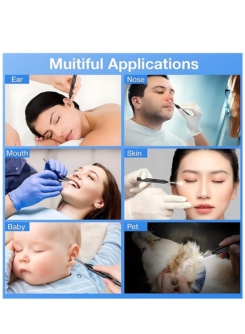 CLAVON Ear Wax Removal Kit - Visible Ear Wax Remover with Camera, Otoscope with Light, Ear Cleaner with 9 Ear Pickers + 6 Ear Scoops, Wireless Ear Wax Remover for iOS, Android Phones（black） - Image 3