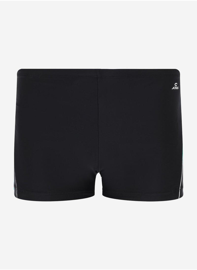 Joss Joss Men's Swimming Trunks-Shorts Black/Green – Creora Highclo Fibers, Chlorine-Resistant, Adjustable Waistband for Comfortable Fit & Durability  - Image 5