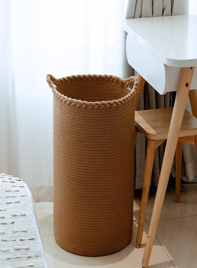 ALBY ☆LBY® ute Cotton Storage Gift Basket, cute case for Closet, Packing, Wedding Packaging Organizer Box Jute Basket Handwoven Eco-Friendly Foldable Storage Basket Bins Organizer (light brown 12X15 INCH) - Image 4