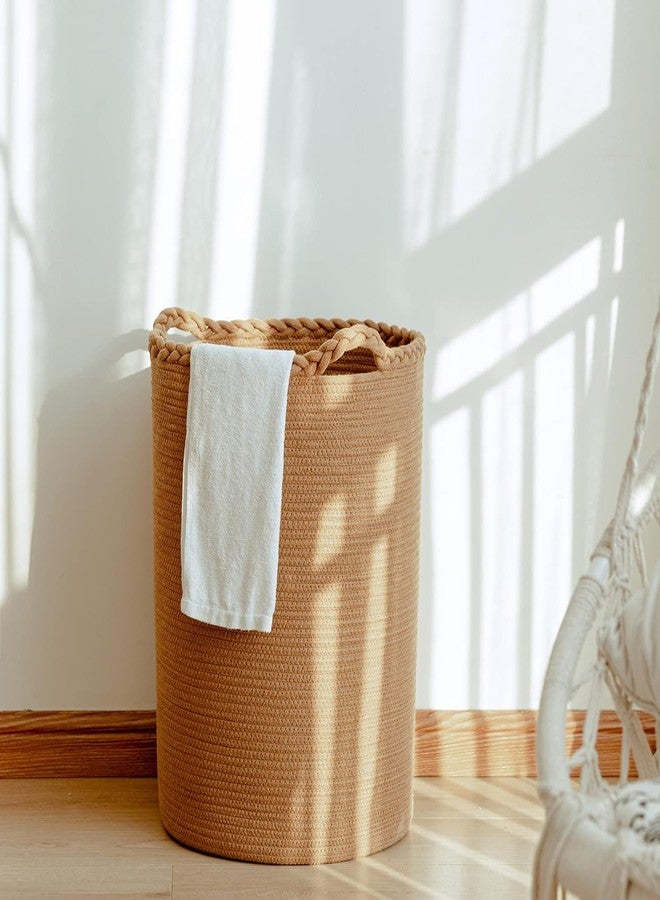 ALBY ☆LBY® ute Cotton Storage Gift Basket, cute case for Closet, Packing, Wedding Packaging Organizer Box Jute Basket Handwoven Eco-Friendly Foldable Storage Basket Bins Organizer (light brown 12X15 INCH) - Image 3