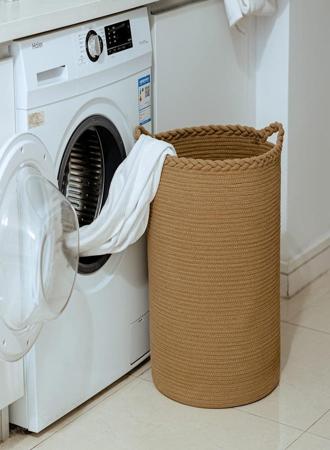 ALBY ☆LBY® ute Cotton Storage Gift Basket, cute case for Closet, Packing, Wedding Packaging Organizer Box Jute Basket Handwoven Eco-Friendly Foldable Storage Basket Bins Organizer (light brown 12X15 INCH) - Image 5