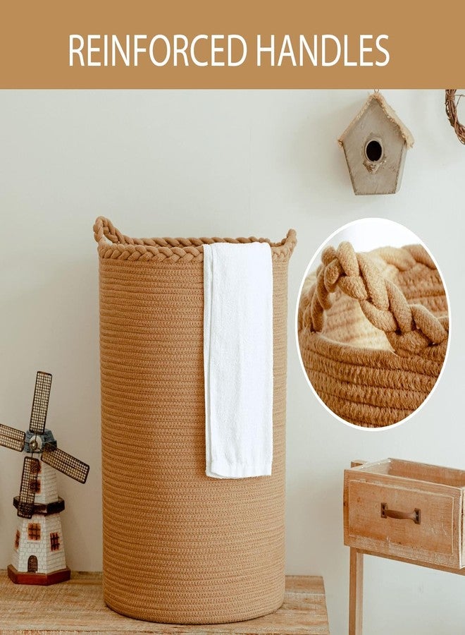 ALBY ☆LBY® ute Cotton Storage Gift Basket, cute case for Closet, Packing, Wedding Packaging Organizer Box Jute Basket Handwoven Eco-Friendly Foldable Storage Basket Bins Organizer (light brown 12X15 INCH) - Image 2
