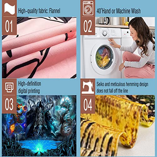 Aidatain Magic Dragon Tapestry Japanese Anime Fantasy Animals Large 80" 60" For Men Cool Game World Aesthetic Wall Hanging Flannel Tapestries for Bedroom Living Room GTWHAT1423 - Image 4