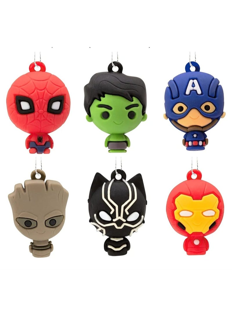 Hallmark 6 piece hanging Christmas celebrations ornaments, Marvel Characters - Image 4