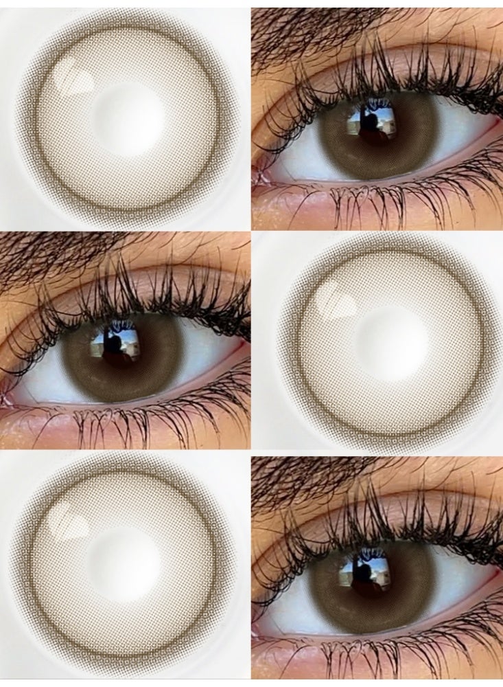UYAAI Lovesick Brown Natrual Contact Lenses, Unisex Cosmetic Contact Lenses, Natural Fashion Lenses. 42% Water - Image 2