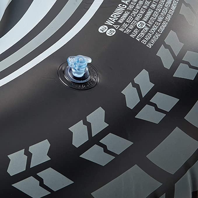 Simxen Swimming Pool Tube for Adults Big Size Cool Black Wheel Tire Men Swimming Ring Adult Inflatable Pool Float Tube Circle Summer Water Toys Air Mattress (80 CM) - Image 3