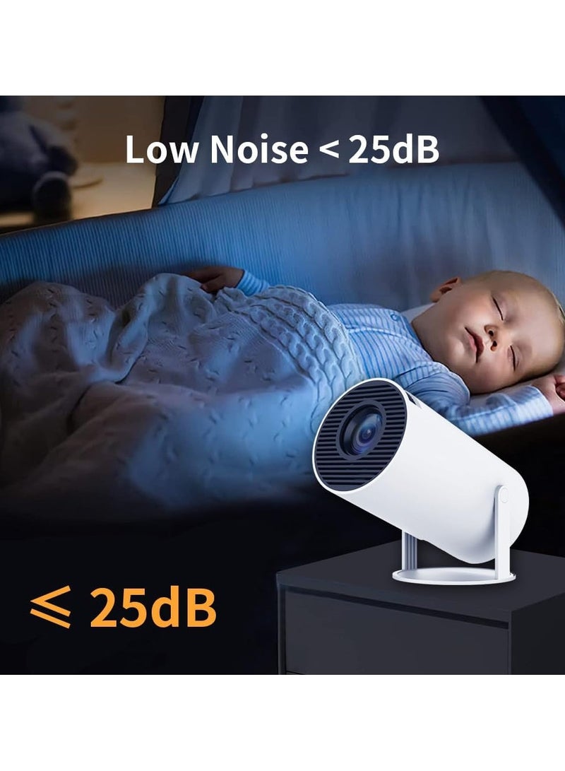 Hitoritabi HD - Proyector WIFI Mini Projector, Mini Portable Automatic Keystone Correction HD Projector, Portable Outdoor Indoor Movie Projector  - Image 3