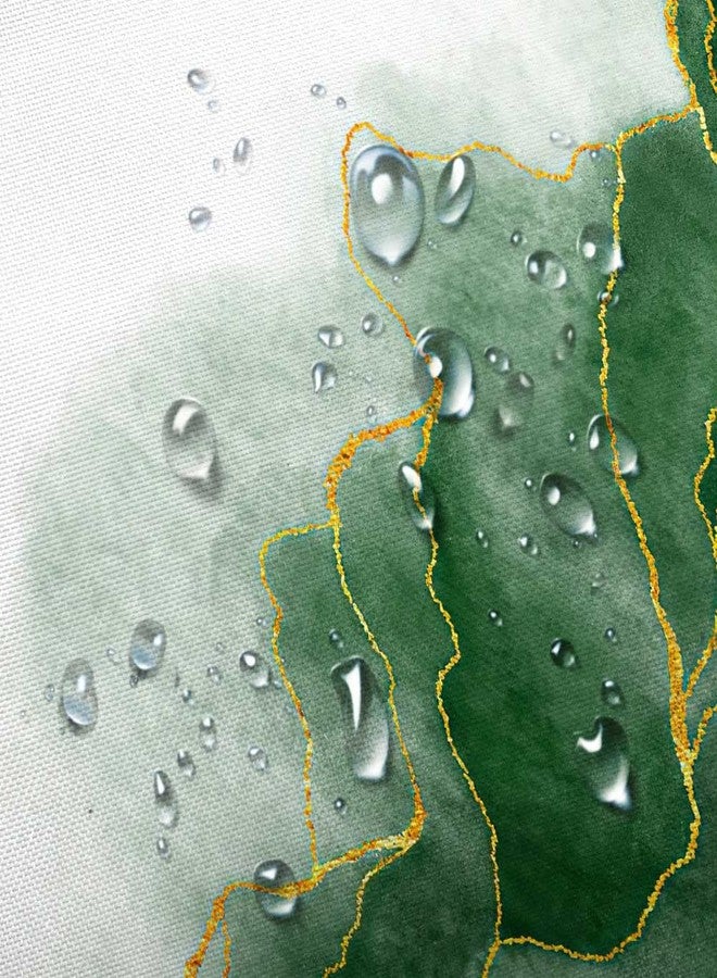 MERCHR Green and Gold Marble Shower Curtain, Dark Emerald Sage Hunter Olive Green Fabric Shower Curtains Set for Bathroom, Modern Golden White Restroom Decor Accessories with Hooks 72X 72 Inch - Image 5