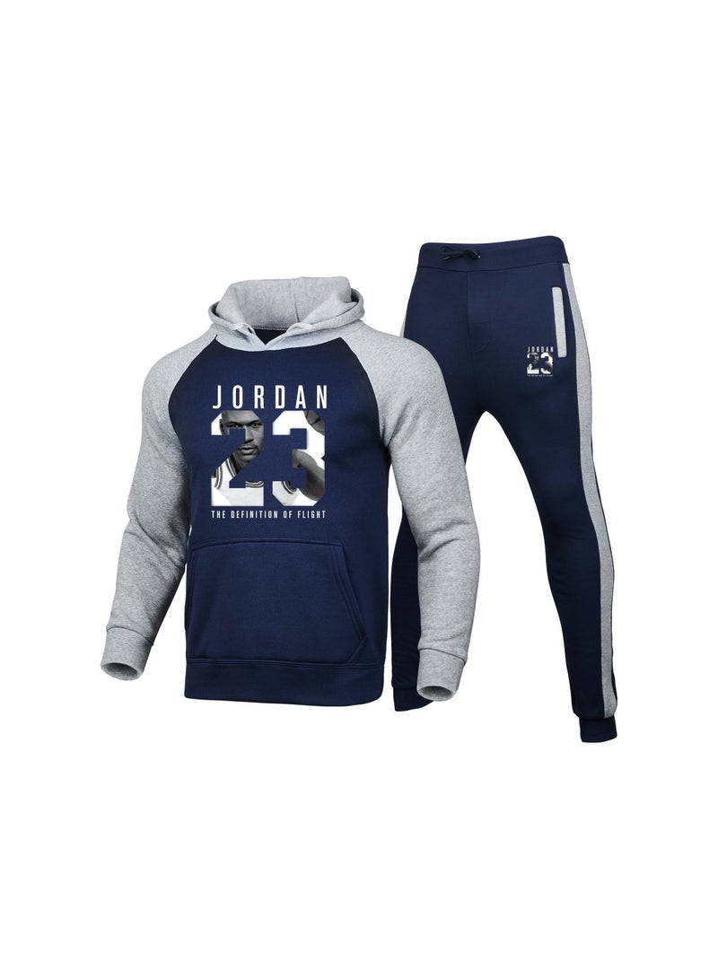 KUYING New Fashion Brand Printed Hoodie Sports Set Casual Hoodie