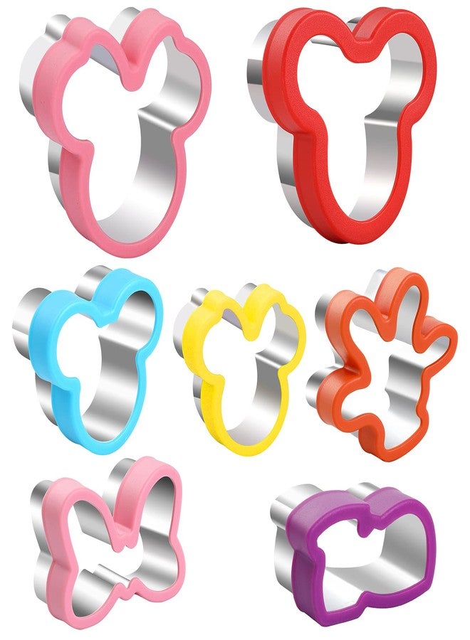 Magigift Multicolor 7-Piece Cookie Cutter Set - Head, Bow, Shoes, Gloves Shapes - Stainless Steel, Dishwasher Safe - Image 1
