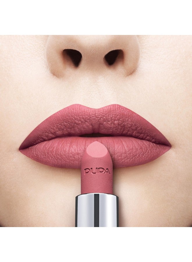 PUPA Milano I'M Matt Pure Color Lipstick Velvety And Matt Lip Color For Extraordinary Performance Rich And Creamy Texture 011 Intense Nude 0.123 Oz - Image 3