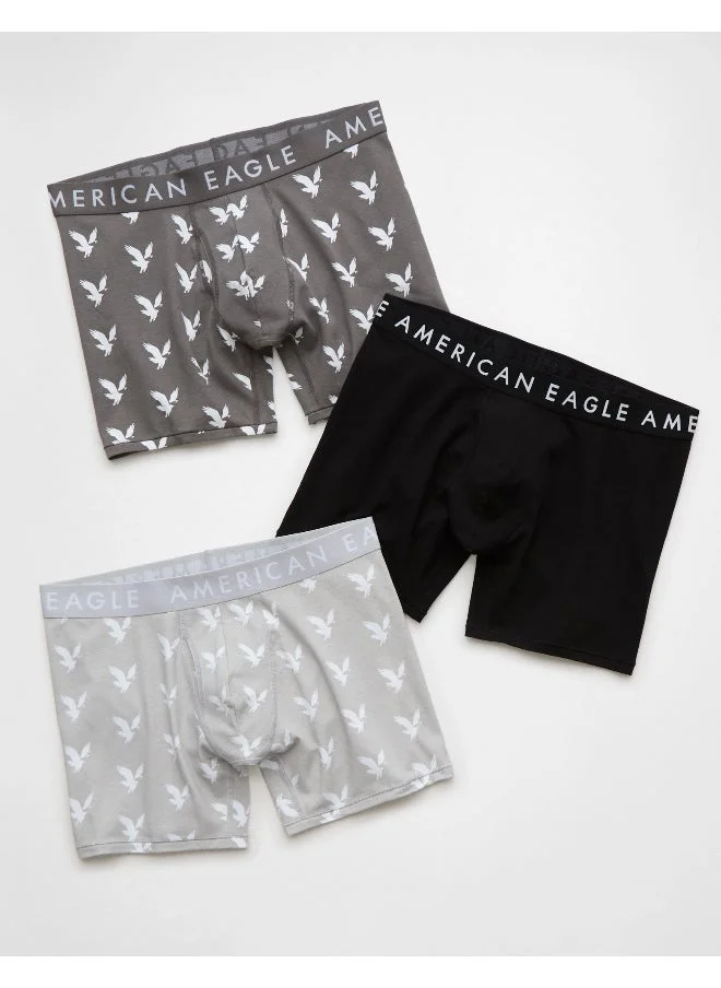 امريكان ايجل AEO Men's 6" Classic Boxer Brief 3-Pack