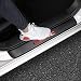 LEXLEY for Honda 20052023 2024 2025 2026 4Door Civic Carbon Fiber Style Leather Door Sill Protector AntiDirty Scuff Plate Cover Guard Sills Protector TrimWelcome Pedal Protect 4PCS RED - Image 2