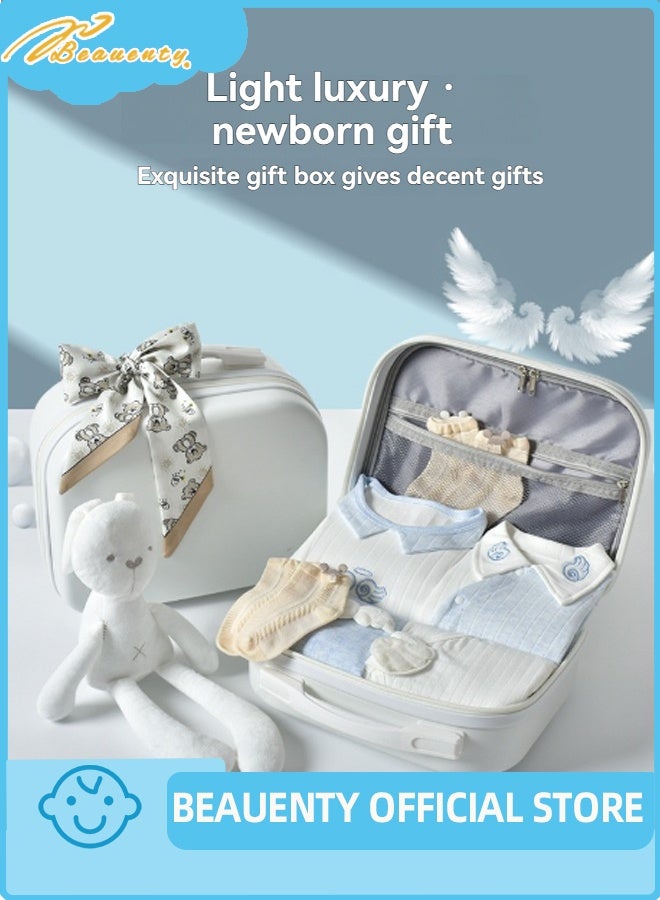 بيوينتي مجموعة هدايا الطفل حديث الولادة مجموعة هدايا Layette حديث الولادة مجموعة هدايا الطفل فتاة الصبي ممتازة القطن ملابس الطفل مجموعة الملحقات تناسب المولود حديث الولادة إلى 3 أشهر - Image 1