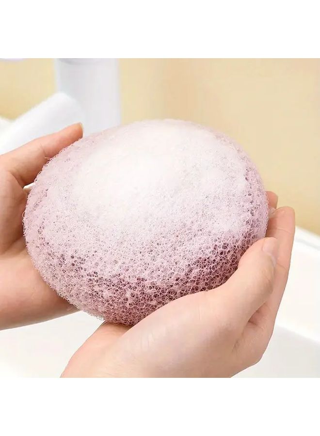 1 4pcs Beige Round Soft Mesh Handheld Bath Sponge Balls Shower Body Cleaner Exfoliating Scrubber Bathroom Accessories - Image 4