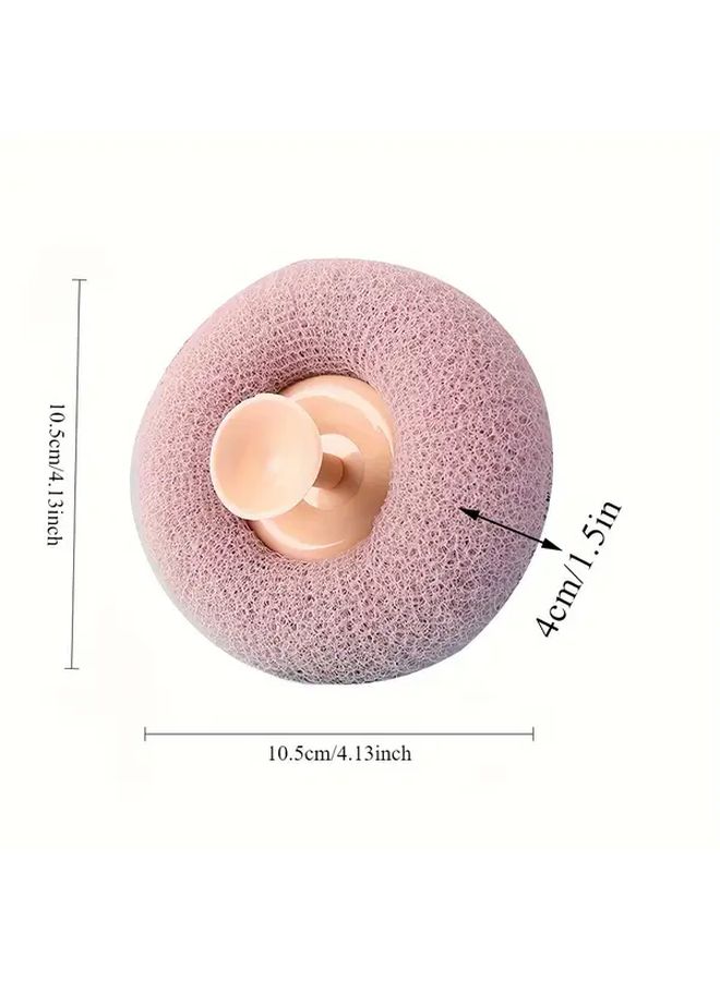 1 4pcs Beige Round Soft Mesh Handheld Bath Sponge Balls Shower Body Cleaner Exfoliating Scrubber Bathroom Accessories - Image 3