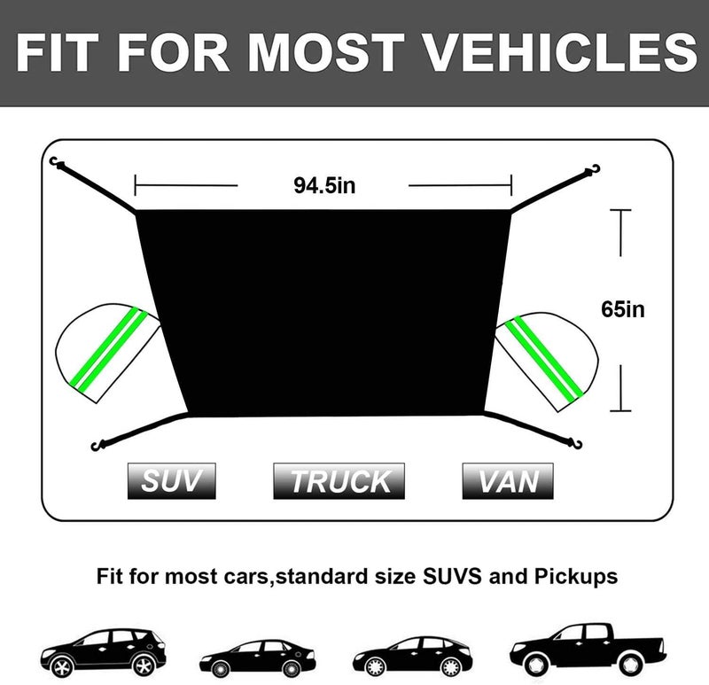 OMIGAO Windshield Snow Cover with Side Mirror Covers, Protects Windshield and Wipers from Weatherproof, Rain, Sun, Frost, Extra Large Size Fits for Most Vehicles, Cars and SUV - Image 4