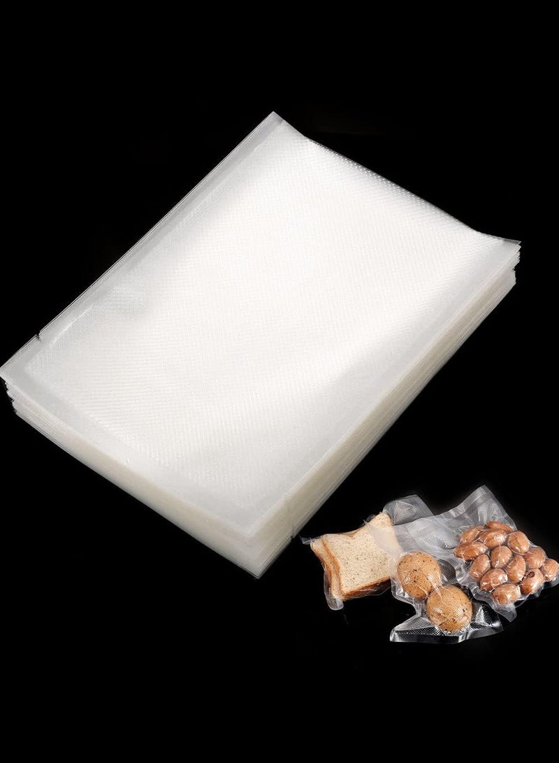 AIWANTO 100-Pack Vacuum Sealer Food Bags 17x25cm – Precut Embossed Storage Bags for Sous Vide & Freezer, BPA-Free & Airtight Heat Seal Design - Image 1