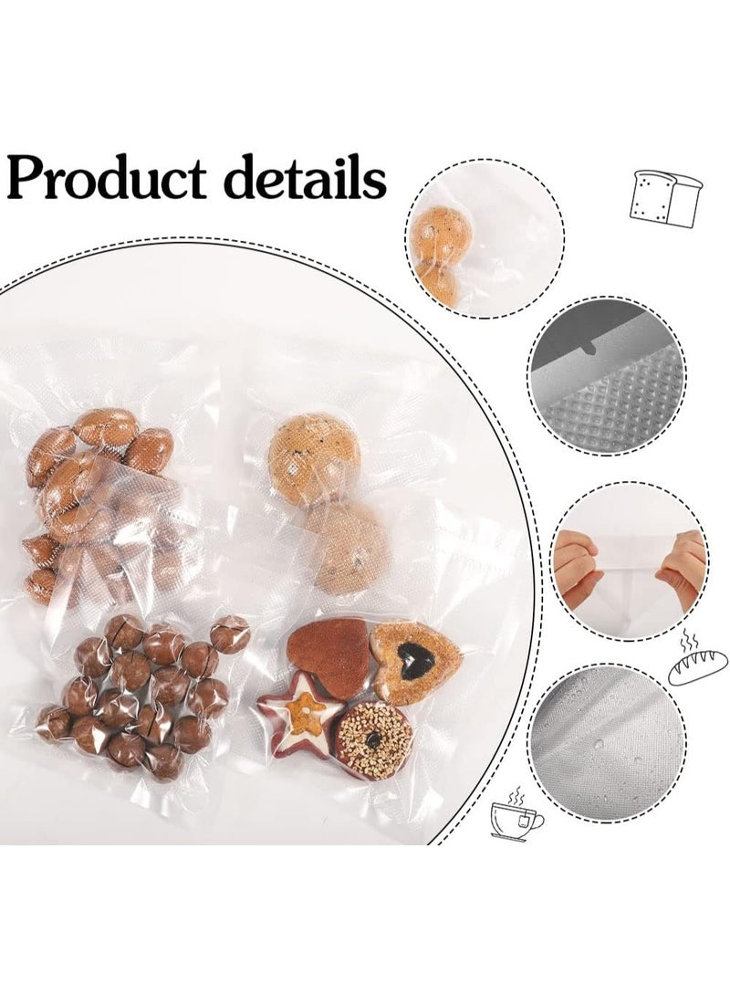 AIWANTO 100-Pack Vacuum Sealer Food Bags 17x25cm – Precut Embossed Storage Bags for Sous Vide & Freezer, BPA-Free & Airtight Heat Seal Design - Image 2