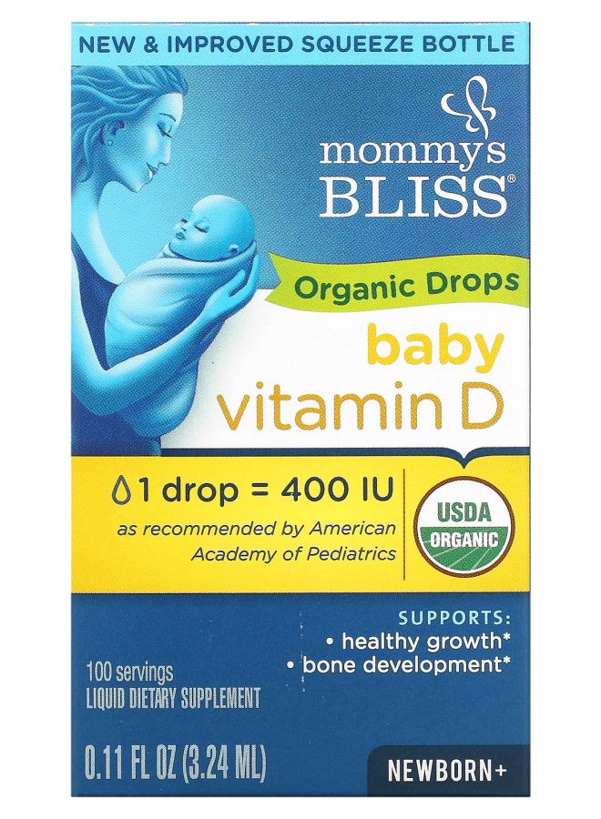 Mommy's Bliss Vitamin D Organic Drops Newborn + 0.11 fl oz (3.24 ml)